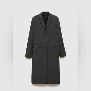 NWOT Mango Long Tailored Coat Sz M